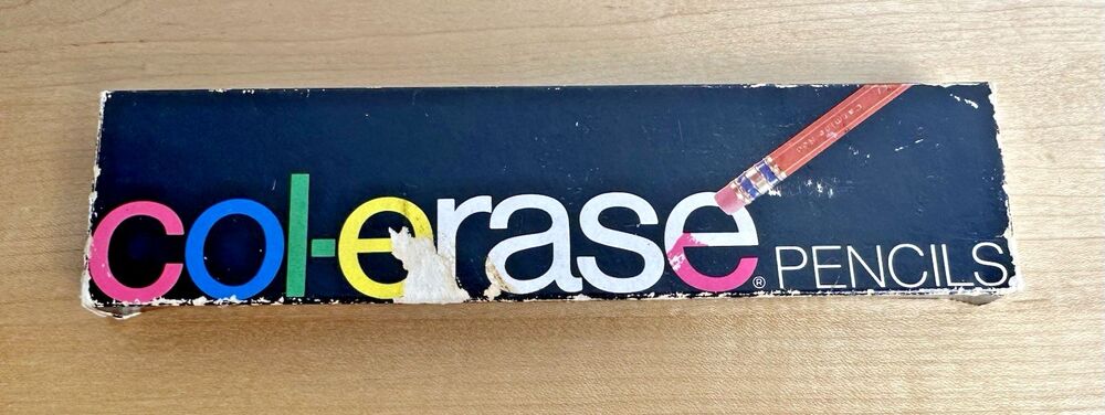 Vintage Faber-Castell Col-Erase 1277 Carmine Red, 8 Pencils Unused USA